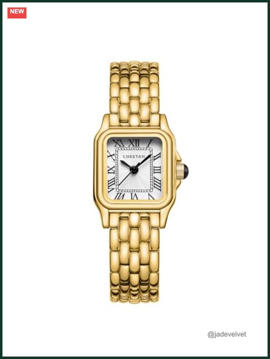 Small Vintage Gold Plated Bracelet Watch Roman Dial Quartz